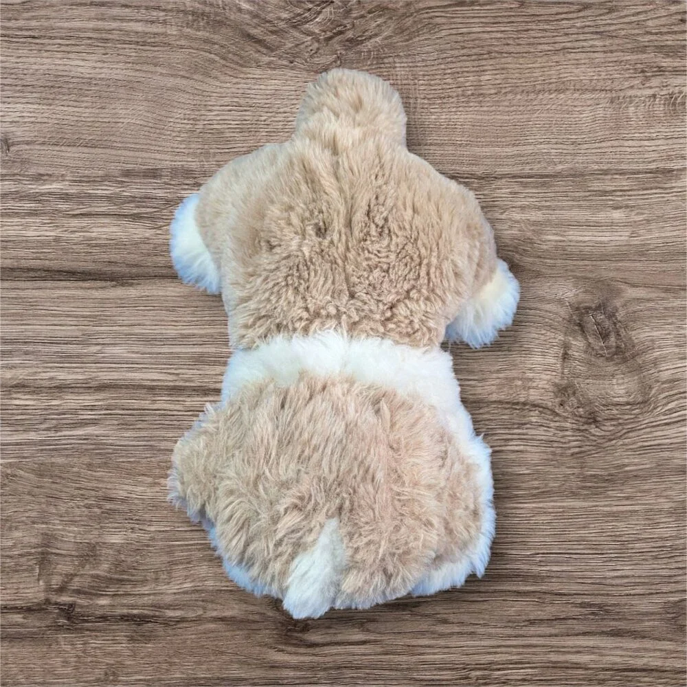 Vintage Plush Saint Bernard Dog‎ Stuffed Animal 10-Inch tan brown